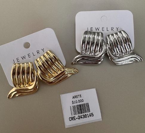Aretes Texturizados con Relieve