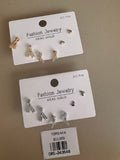 Aretes Topo Lazos y Corazones