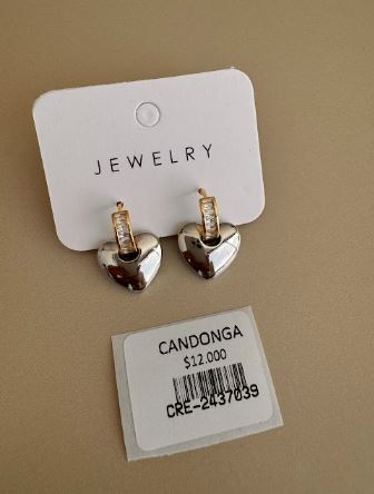 Candonga Bitono con Dije de Corazón Pulido