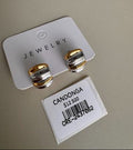 Aretes Tipo Candonga Ancha Bitono Abombada