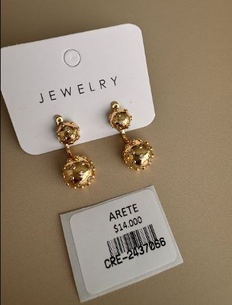 Arete Esfera Texturizada y con Circones