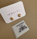 Aretes Tipo Candonga con Línea Central de Piedras