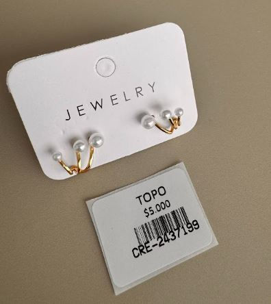 Topos Dobles con Perlas en 3 Tamaños