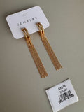 Aretes Largos con Flecos de Cadenas