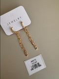 Aretes Largos con Eslabones Rectangulares