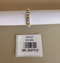 Anillo de Banda con Detalles Cruzados y Brillantes
