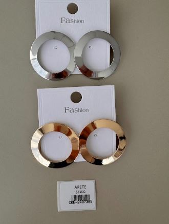 Maxi Aretes lisos con Acabados Brillantes