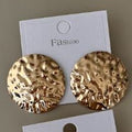 Aretes Redondos con Textura Martillada