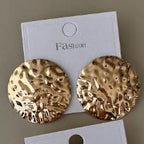 Aretes Redondos con Textura Martillada