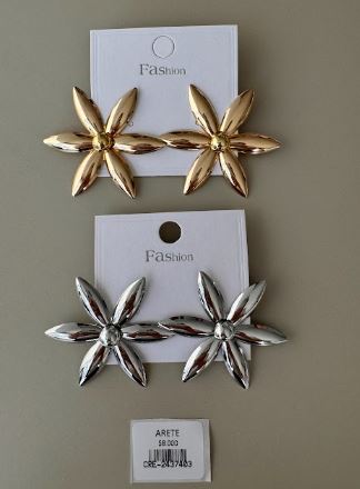 Aretes Flor de Seis Pétalos
