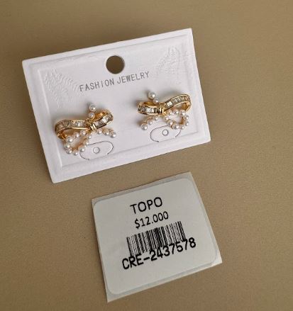 Topo Moño con Perlas y Circones
