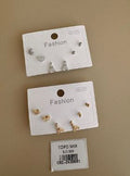 Set de Aretes Múltiples con Pedrería y Formas
