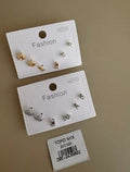 Set de Aretes Múltiples Estrellas y Pedrería