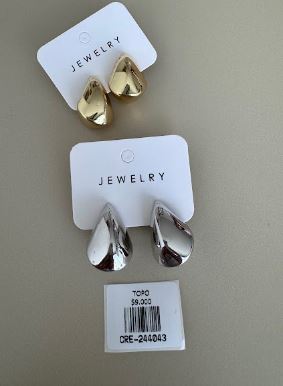Aretes Topo en Forma de Gota Liso
