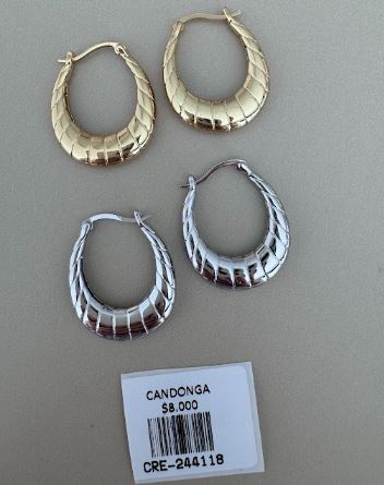 Candongas Gota Texturizadas