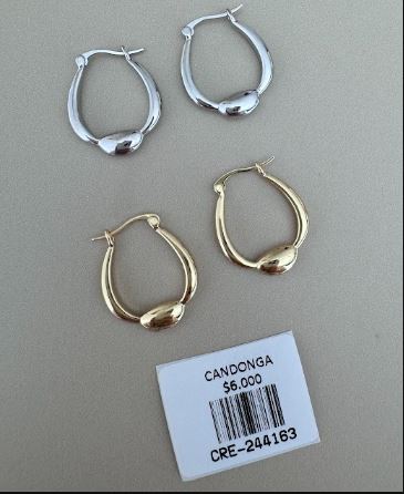 Candongas Ovaladas Minimalistas