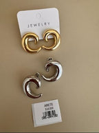 Aretes Espiral Abierta de Acabado Brillante
