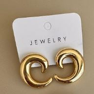 Aretes Espiral Abierta de Acabado Brillante