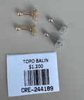 Aretes Topo Balín Liso Básico