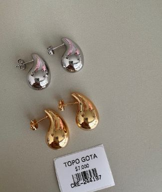 Aretes Topo Gota Lisos
