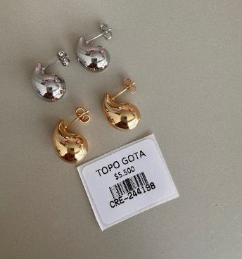 Aretes Topo Gota Lisa