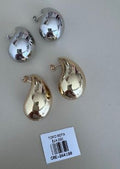 Aretes Topo Diseño de Gota con Acabado Liso