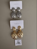 Aretes Ovalados Texturizados y con Relieve