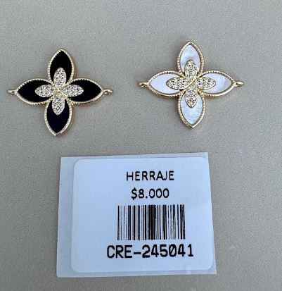 Herraje Flor con Incrustaciones Brillantes