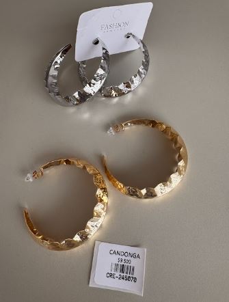 Candongas Facetadas Ovaladas