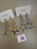 Aretes Colgantes de Estrellas Maxi