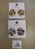 Aretes Redondos Texturizados Brillante