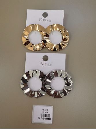 Aretes Aro Circular Texturizado