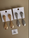 Aretes Gota Texturizada Colgante