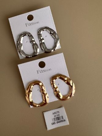 Aretes Orgánicos Ovalados Calados