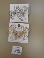 Aretes Topo Mariposa Calada