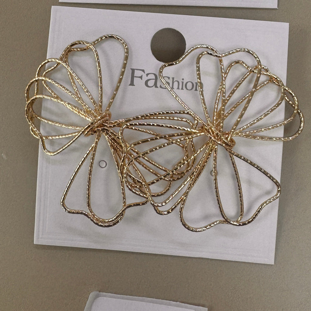 Aretes Topo Mariposa Calada