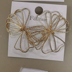 Aretes Topo Mariposa Calada
