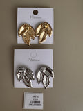Aretes Hojas Texturizadas