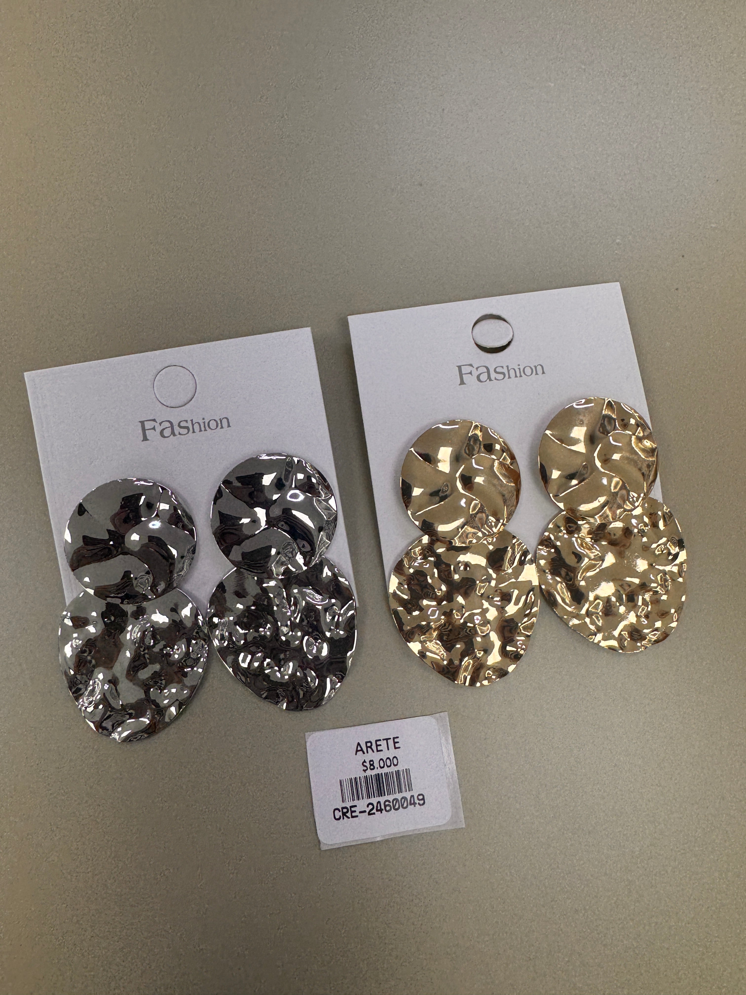 Arete Redondo doble Martillados