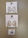 Aretes en forma de Corazón invertido Texturizado con Acabados Brillantes