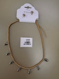 Juego de Collar con Dijes de Gota y Topos