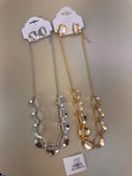 Juego de Collar y Aretes con Eslabones Ovalados Texturizados