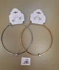 Juego de Aretes de Aro Dorado y Plateado con Brillo