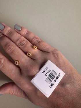 Anillo Triple de Círculos con Brillantes