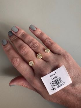 Anillo Triple con Discos Brillantes