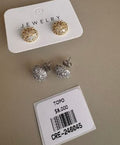 Aretes Topo Domo con Pedrería