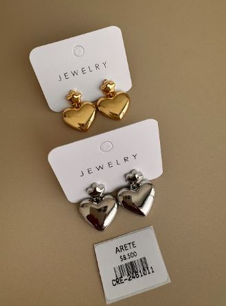 Aretes Corazón y Estrella Brillante