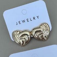 Aretes Corazón Orgánico Texturizado