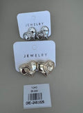 Aretes Corazón Entrelazado Texturizado