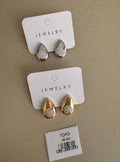 Aretes Gota con Centro Brillante